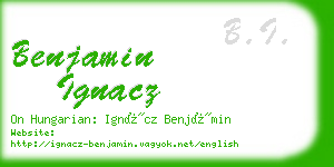 benjamin ignacz business card